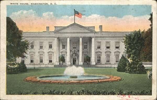 Washington DC White House Brunnen