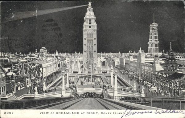Coney Island New York Dreamland at Night