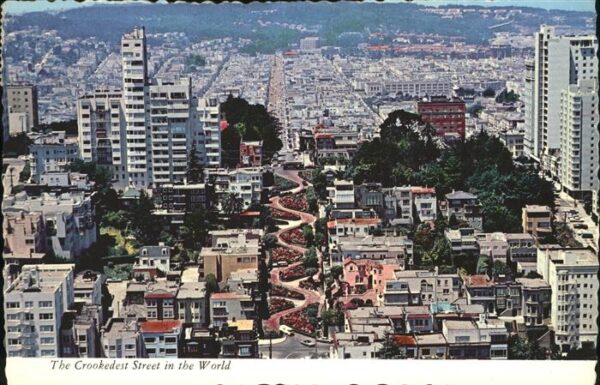 San Francisco California Fliegeraufnahme Lombard Street