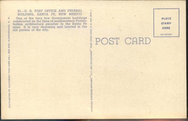 Santa Fe New Mexico Post Office Federal Building – Bild 2