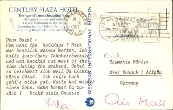 Los Angeles California Century Plaza Hotel – Bild 2