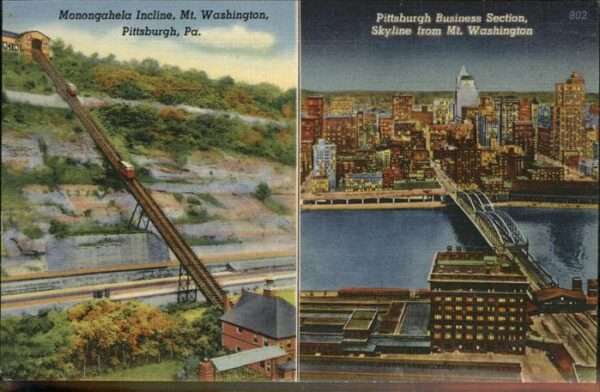 Pittsburgh Monongahela Incline Skyline Business Se
