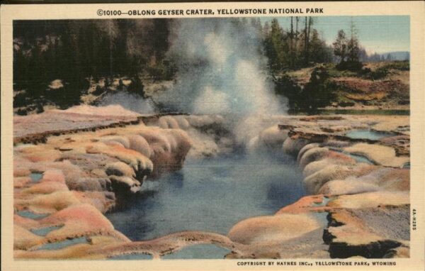 Yellowstone National Park Oblong Geyser Crater