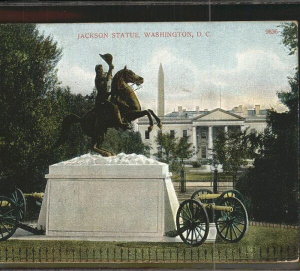 Washington DC Jackson Statue Pferd Kanonen