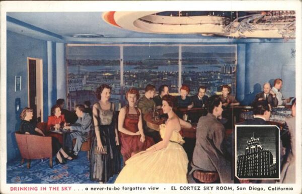 San Diego California El Cortez Sky Room Bar Drinking Frauen