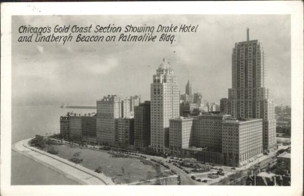 Chicago Illinois Gold Coast Section Drake Hotel Lindberg