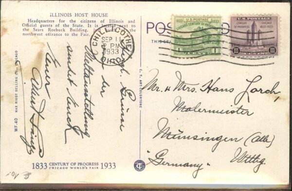 Chicago Illinois Illinois Host House Chicago Worlds Fair – Bild 2