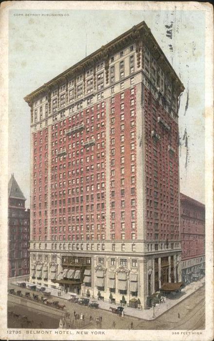New York City Belmont Hotel Autos Pferdekutschen