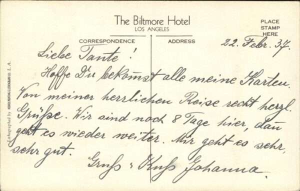 Los Angeles California Biltmore Hotel – Bild 2