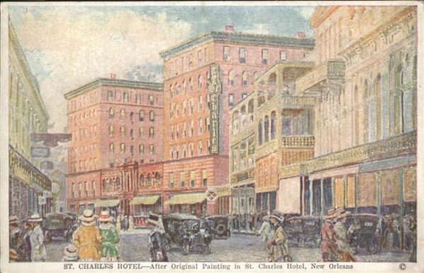 New Orleans Louisiana St. Charles Hotel after Painting Autos