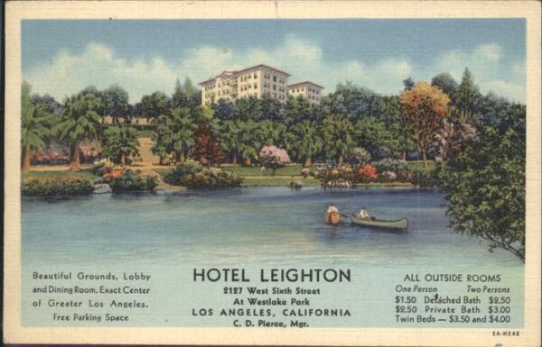 Los Angeles California Hotel Leighton See Ruderboot