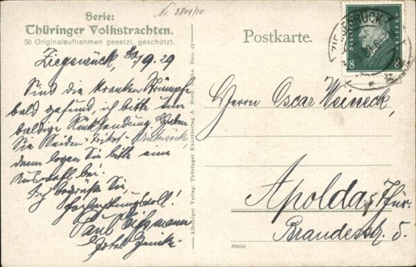 Trachten Serie Thüringer Volkstrachten Thüringen – Bild 2