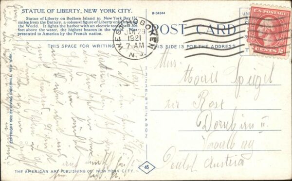 Statue of Liberty New York City Irving Underhill – Bild 2