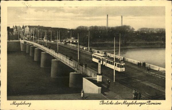 Strassenbahn Magdeburg Brücke Pioniere