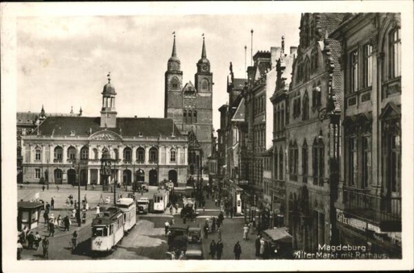 Strassenbahn Magedeburg Alter Markt Rathaus