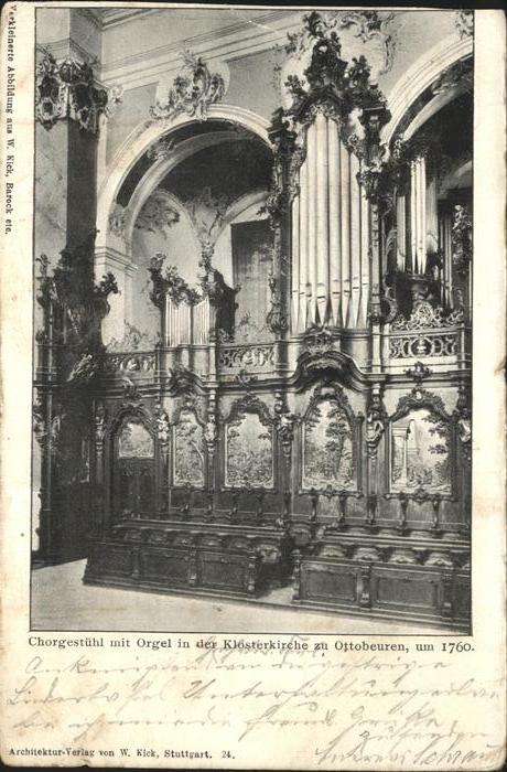 Kirchenorgel Klosterkirche Ottobeuren Chorgestühl