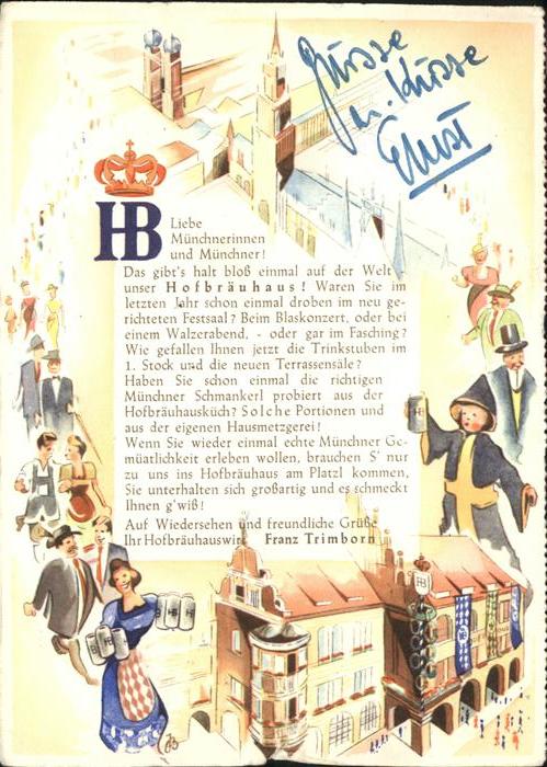 Hofbraeuhaus Muenchen Bier Münchner Kindl Brezel