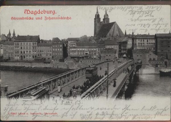 Strassenbahn Magdeburg Strombrücke Johanniskirche