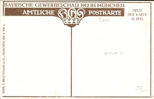 Ausstellung Gewerbe Muenchen 1912 Nr. 4 F. Bruckmann – Bild 2