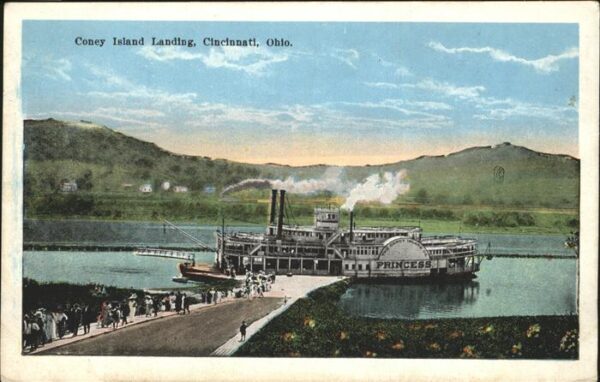 Dampfer Seitenrad Princess Coney Island Cincinnati Ohio