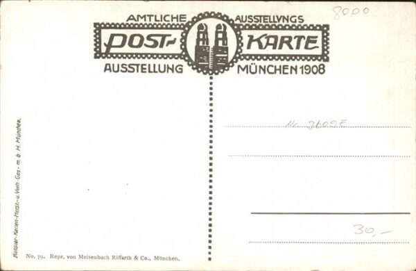 Ausstellung Bayr Landes Muenchen 1908 Maschinenbau Hofmann Müller No. 79 – Bild 2