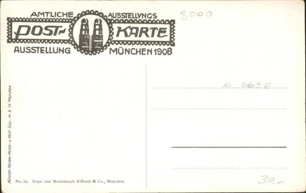Ausstellung Bayr Landes Muenchen 1908 Schlosserei Müller Hofmann No. 80 – Bild 2