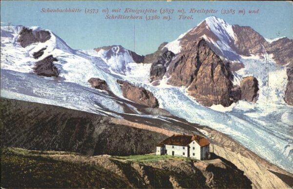 Sulden Solda Schaubachhütte mit Königsspitze Kreilsp