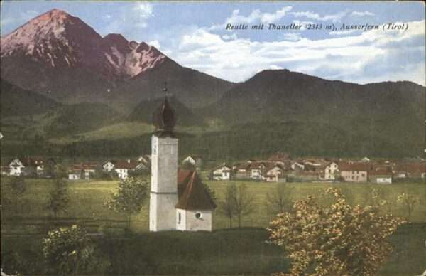 Reutte Tirol Panorama mit Thaneller Ausserfern Kirch