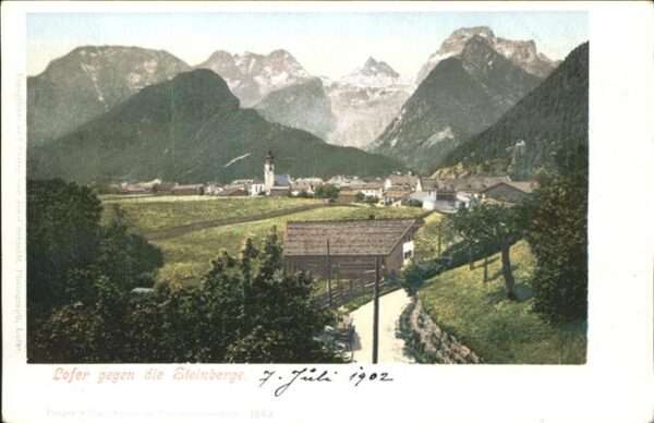 Lofer Panorama Saalachtal Blick auf die Stein