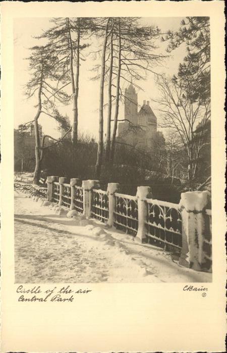 New York City Central Park Castle of the air in winte