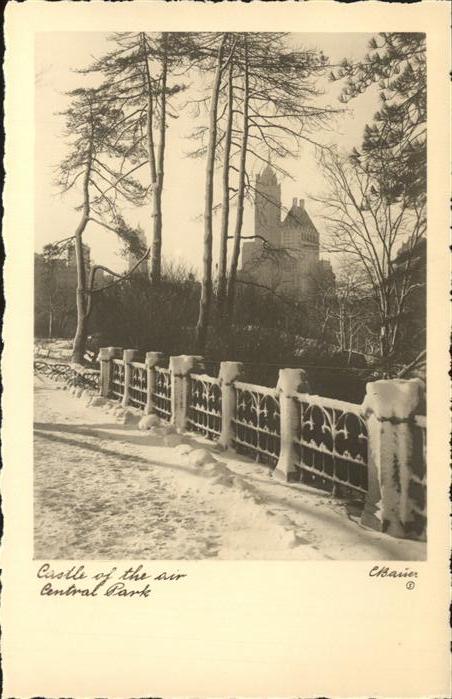 New York City Central Park Castle of the air in winte