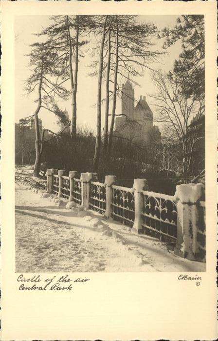 New York City Central Park Castle of the air in winte