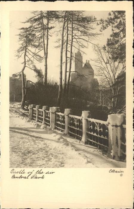 New York City Central Park Castle of the air in winte