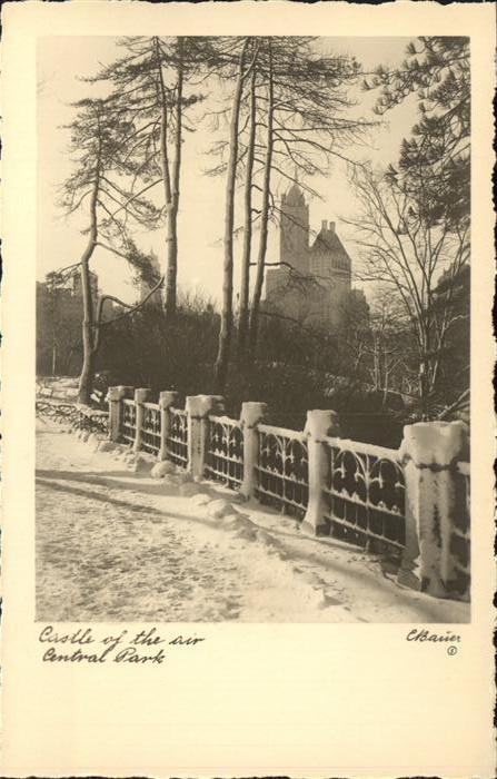 New York City Central Park Castle of the air in winte