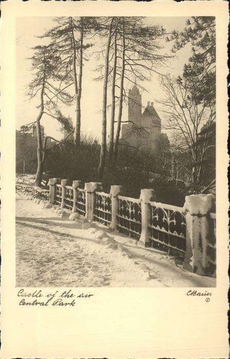 New York City Central Park Castle of the air in winte