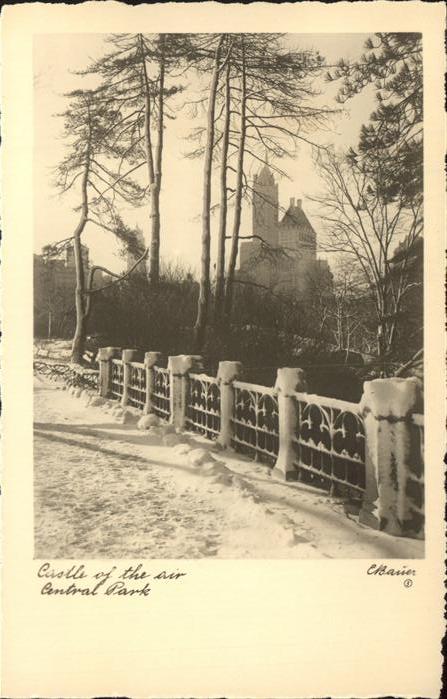 New York City Central Park Castle of the air in winte