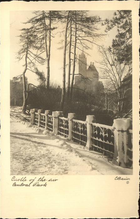New York City Central Park Castle of the air in winte