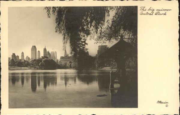 New York City Central Park the big mirror lake