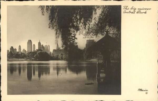 New York City Central Park the big mirror lake