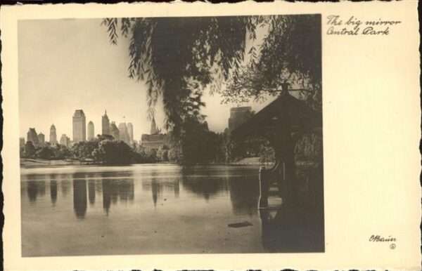 New York City Central Park the big mirror lake
