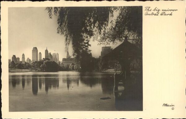 New York City Central Park the big mirror lake