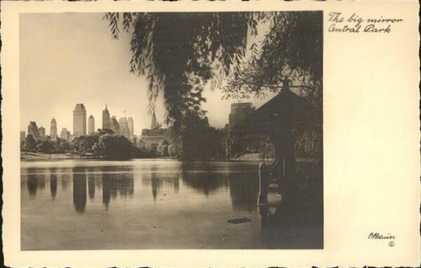 New York City Central Park the big mirror lake