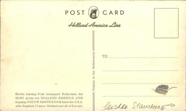 Dampfer Oceanliner Holland-America Line – Bild 2