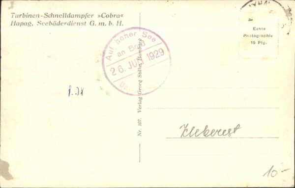 Dampfer Binnenschifffahrt Turbinen-Schnelldampfer Cobra – Bild 2