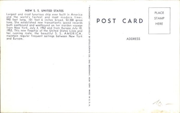 Dampfer Oceanliner S.S. United States – Bild 2