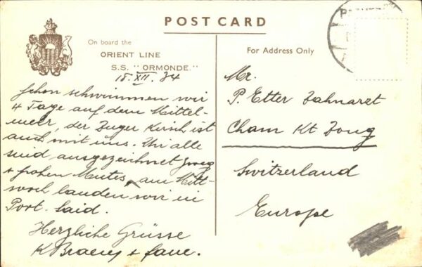Dampfer Oceanliner Orient Line S.S. Ormonde – Bild 2
