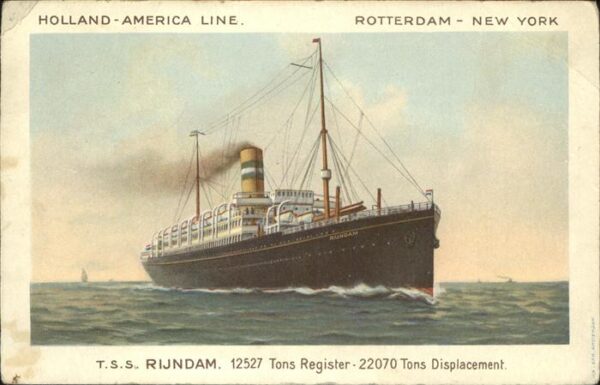 Dampfer Oceanliner T.S.S. Rijndam Holland-America Line