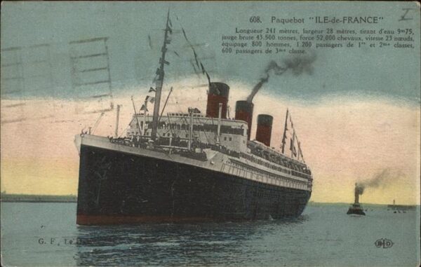 Dampfer Oceanliner Paquebot ILE de France