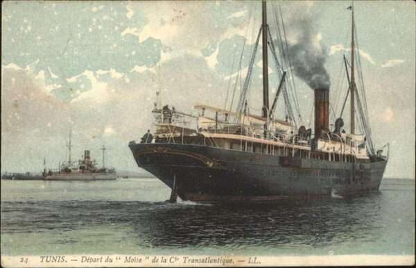 Dampfer Oceanliner Tunis Moise Cfe Transatlantique