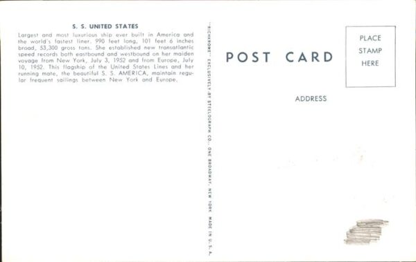 Dampfer Oceanliner S.S. United States – Bild 2